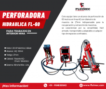 Perforadora FL-60 para proyectos mineros 